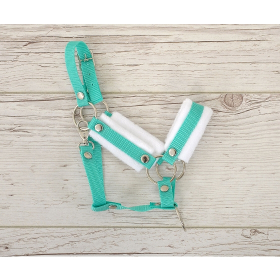 The adjustable halter for Hobby Horse A3 - mint with white furry