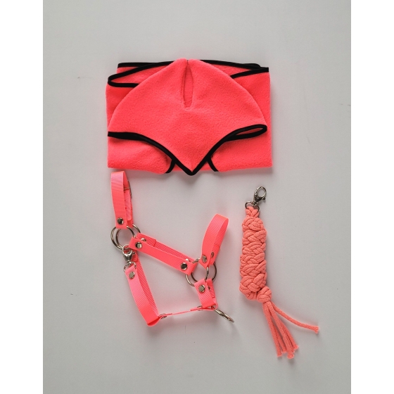 The adjustable halter for Hobby Horse A3 - neon pink