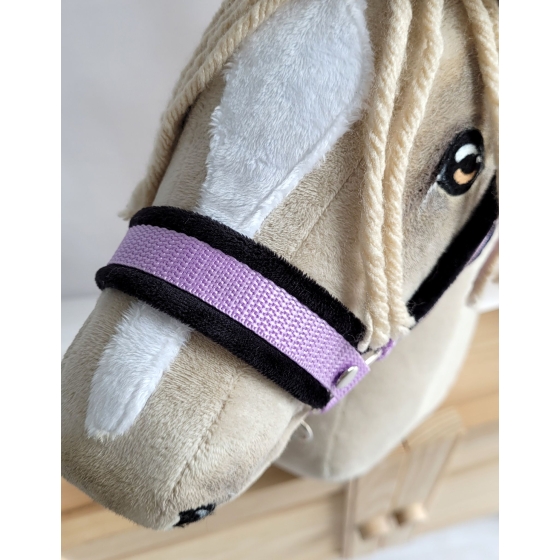 The adjustable halter for Hobby Horse A3 - purple with black furry