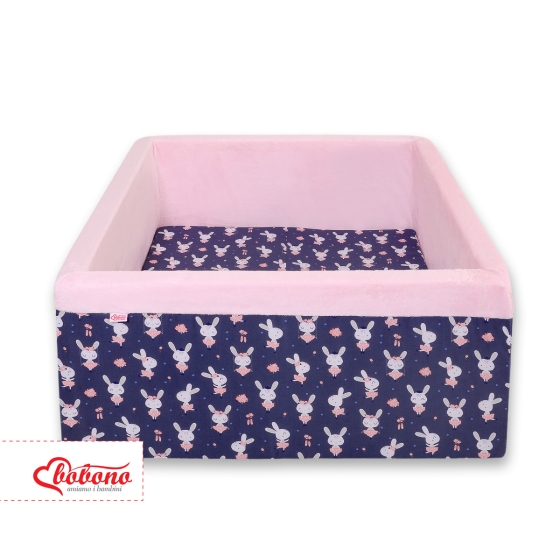 Toddler Ball-pit minky without balls - blue rabbits