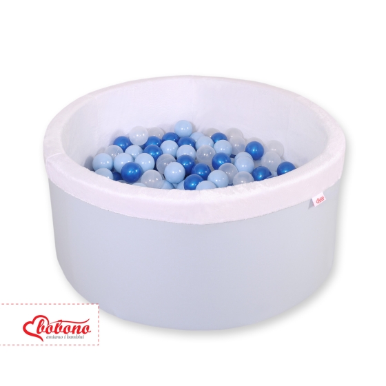 Toddlers Ball-pit minky Dry Pool with balls 200pcs - blue