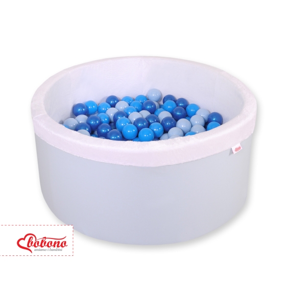 Toddlers Ball-pit minky Dry Pool with balls 200pcs - blue