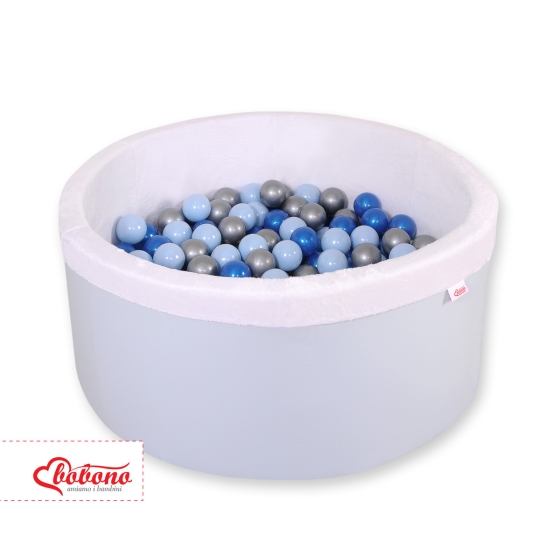 Toddlers Ball-pit minky Dry Pool with balls 200pcs - blue