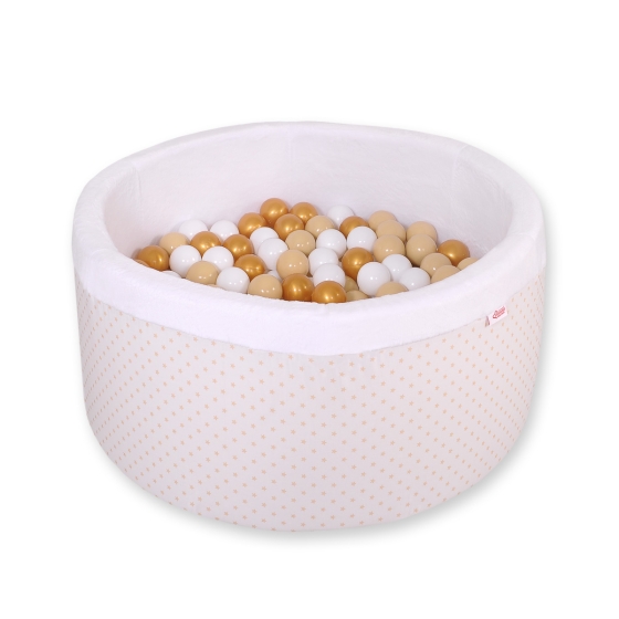 Toddlers Ball-pit minky with balls 200pcs - golden Stars