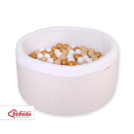 Toddlers Ball-pit minky with balls 200pcs - golden Stars