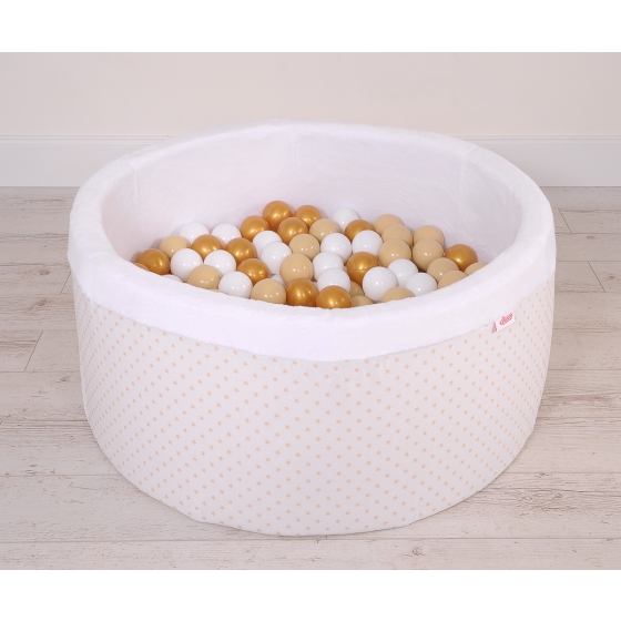 Toddlers Ball-pit minky with balls 200pcs - golden Stars