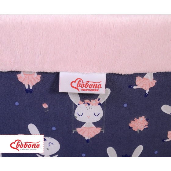 Toddlers Ball-pit minky without balls - blue rabbits