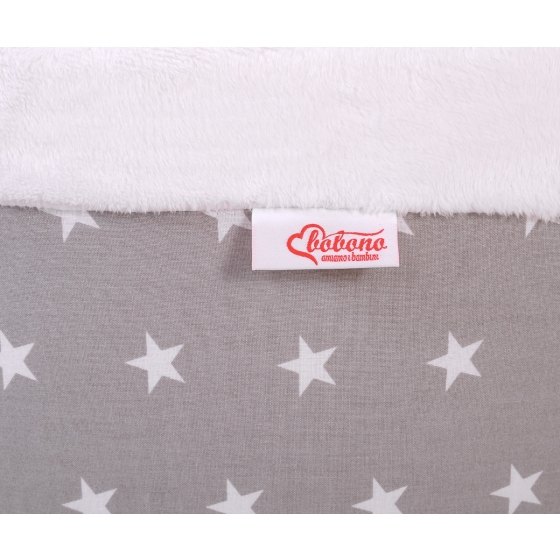 Toddlers Ball-pit minky without balls - gray stars