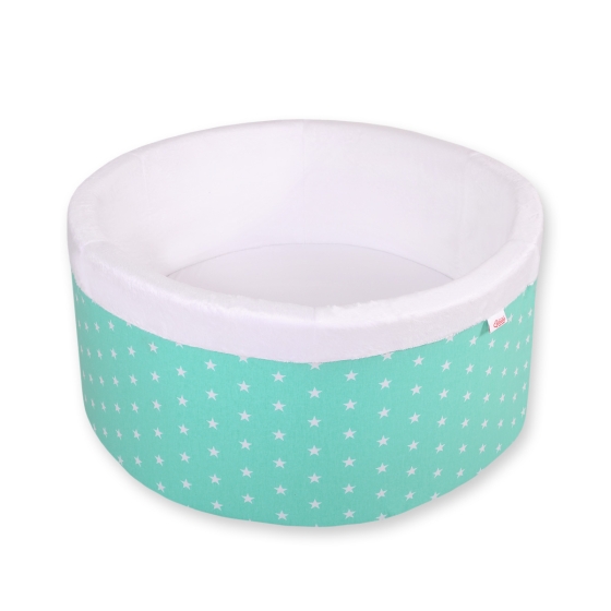 Toddlers Ball-pit minky without balls - mint stars