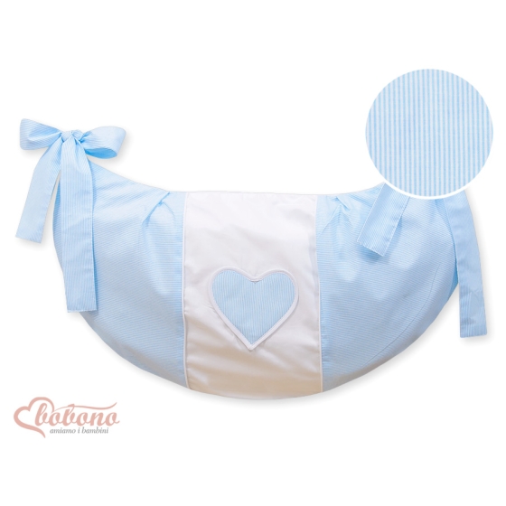 Toys bag- Hanging Hearts blue stripes