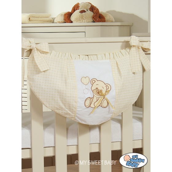 Toys bag- Teddy bear with bow white