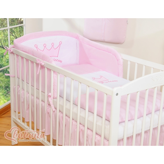 Universal Baby Bed Bumper- Little Prince/Princess pink