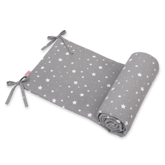 Universal bumper for cot - mini stars white