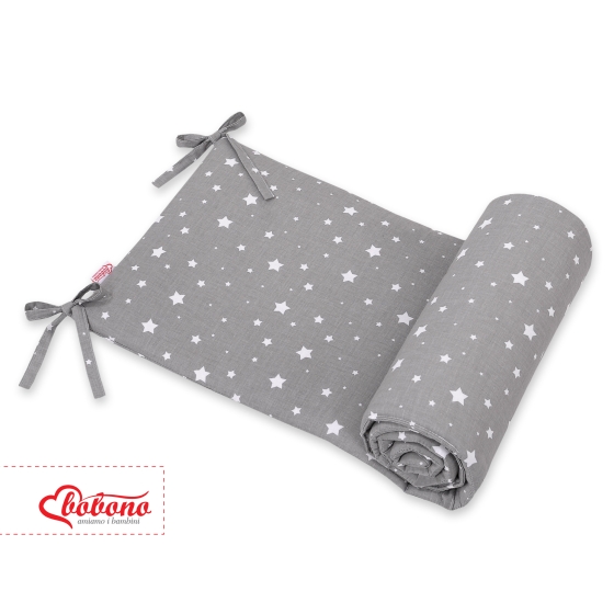 Universal bumper for cot - mini stars white