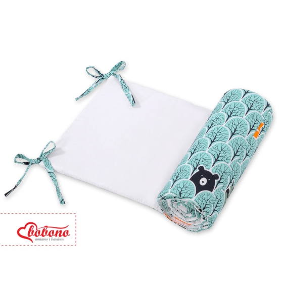 Universal bumper for cot - mint forest