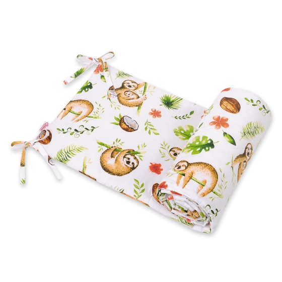 Universal bumper for cot - sloths beige