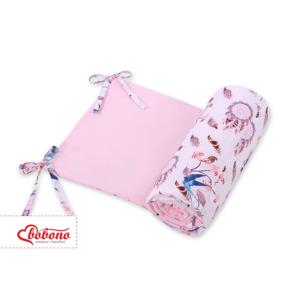 Universal bumper for cot - swallows blue