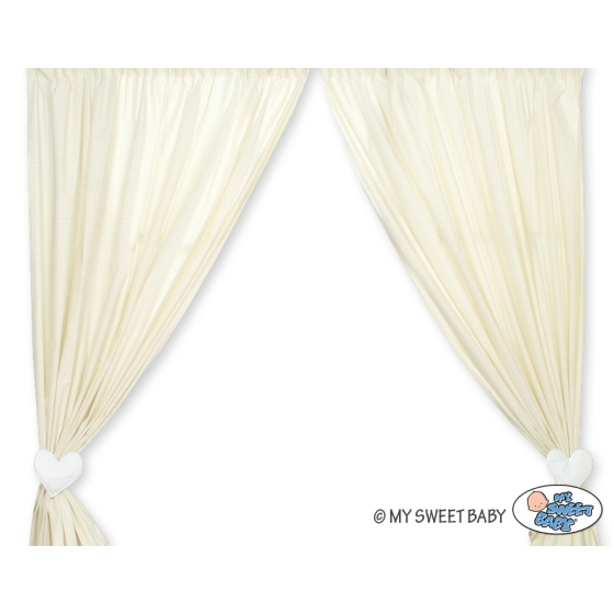White Curtains for baby room- Bear with bow