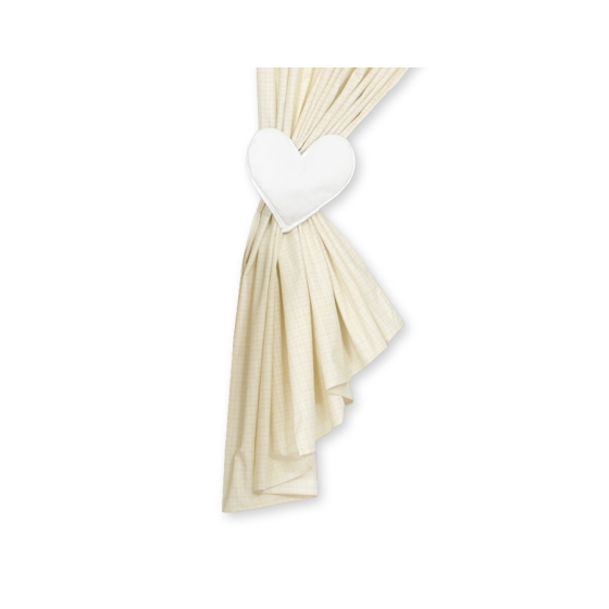 White Curtains for baby room- Bear with bow