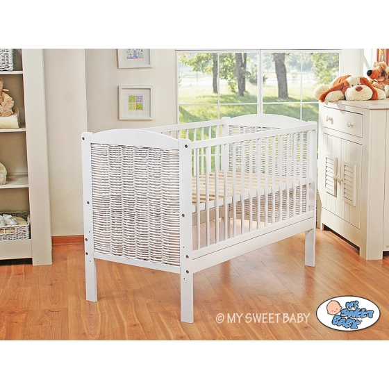 Wicker Baby cot 120x60cm no. 5007-07