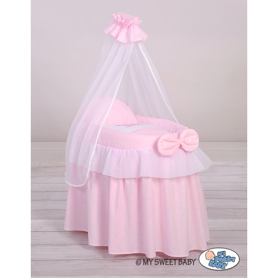 Wicker crib for doll with drape no. 2159-302