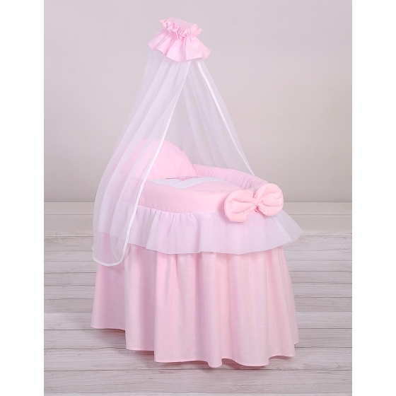 Wicker crib for doll with drape no. 2159-302