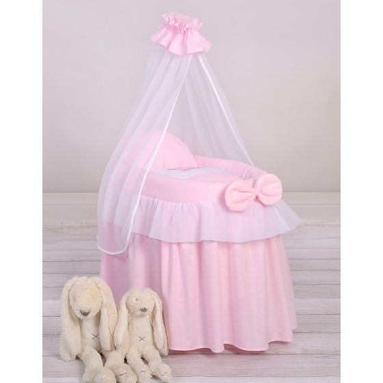 Wicker crib for doll with drape no. 2159-302