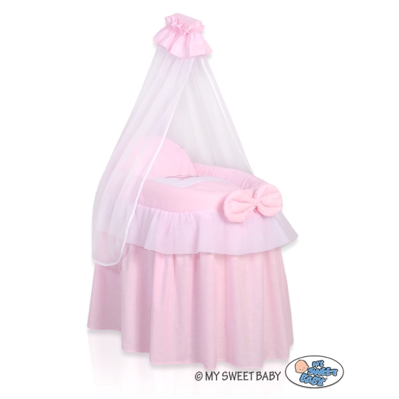 Wicker crib for doll with drape no. 2159-302