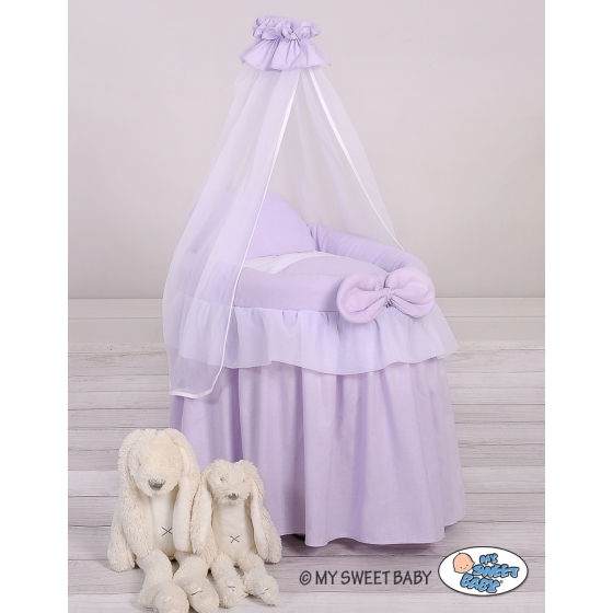 Wicker crib for doll with drape no. 2159-304