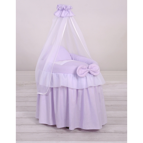 Wicker crib for doll with drape no. 2159-304