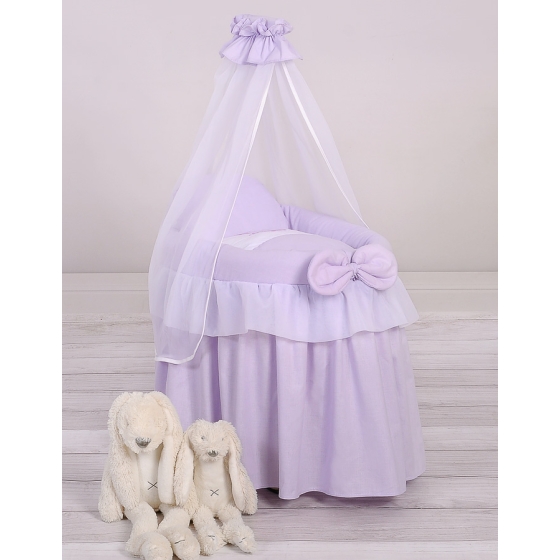 Wicker crib for doll with drape no. 2159-304