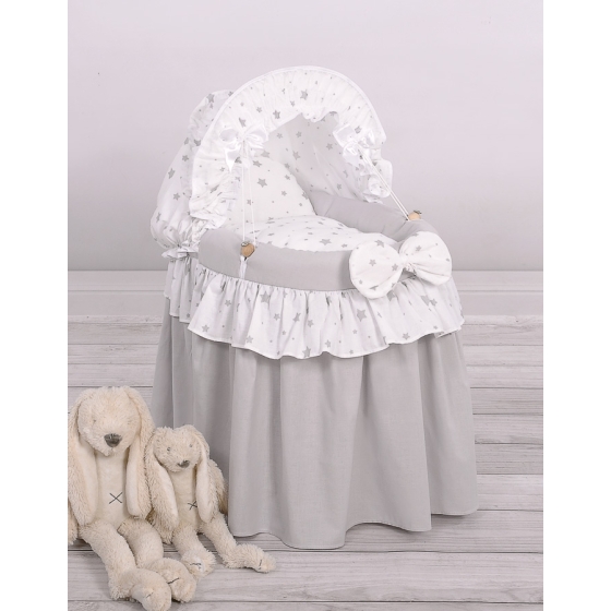 Wicker crib for doll with hood no. 2158-1016