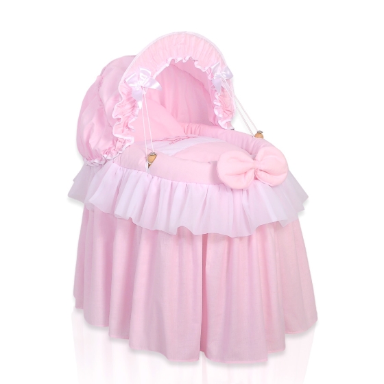 Wicker crib for doll with hood no. 2158-302