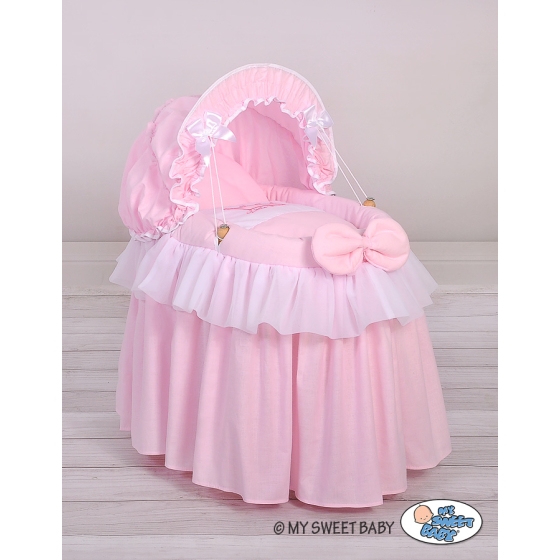 Wicker crib for doll with hood no. 2158-302
