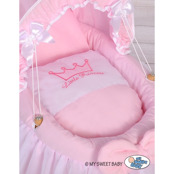 Wicker crib for doll with hood no. 2158-302