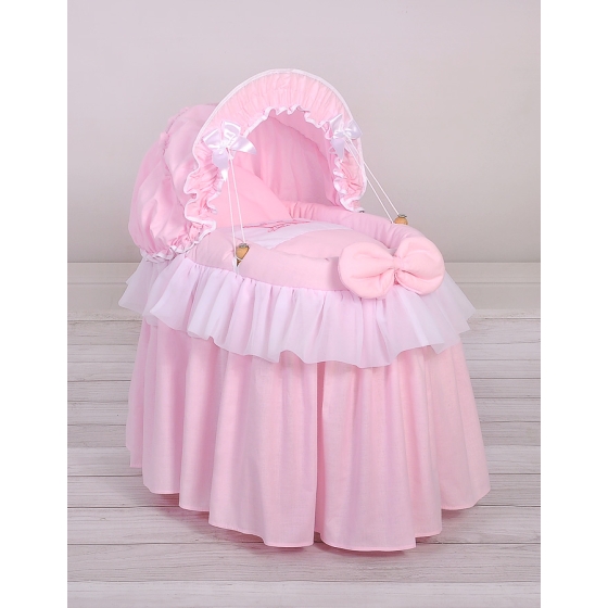 Wicker crib for doll with hood no. 2158-302
