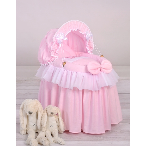 Wicker crib for doll with hood no. 2158-302
