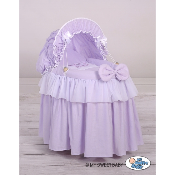 Wicker crib for dolls with hood no. 2158-304