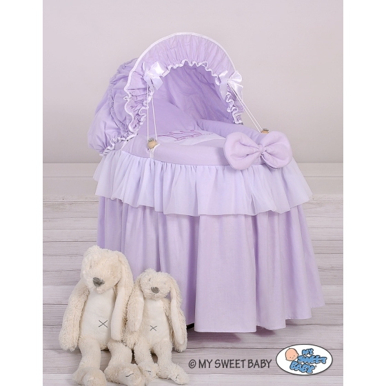 Wicker crib for dolls with hood no. 2158-304
