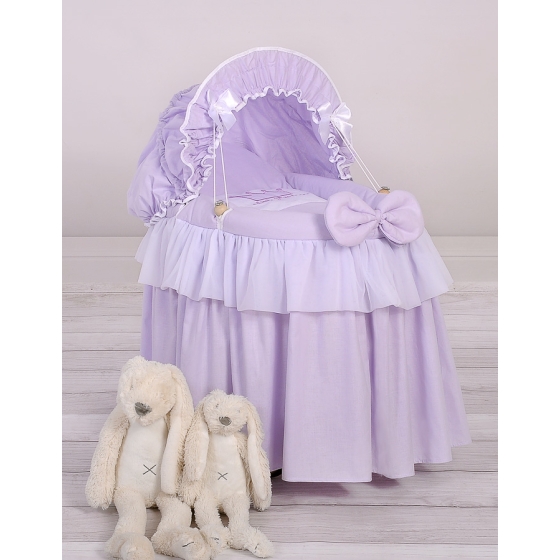 Wicker crib for dolls with hood no. 2158-304