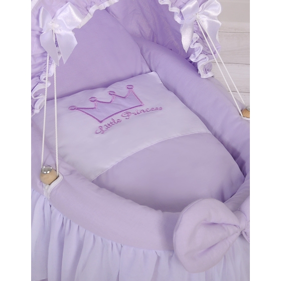 Wicker crib for dolls with hood no. 2158-304