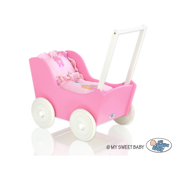 Wooden Doll Carriage Fuchsia -558