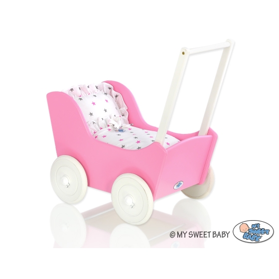 Wooden Doll Carriage Fuchsia -622