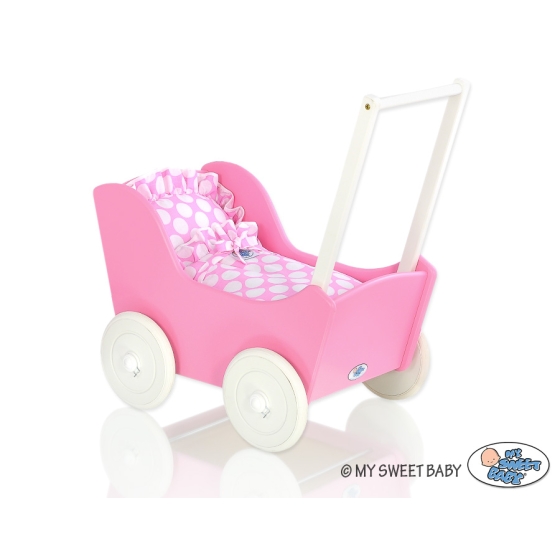 Wooden Doll Carriage Fuchsia -768