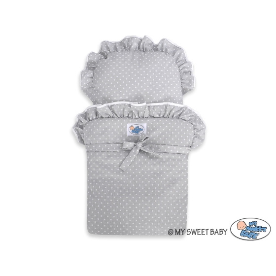 Wooden Doll Pram Stroller Gray-535
