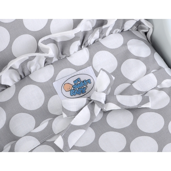 Wooden Doll Pram Stroller Gray-770