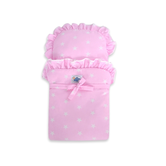 Wooden Doll Stroller Fuchsia-White -719