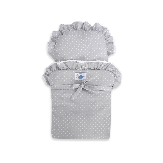 Wooden Doll Stroller Gray-White -535