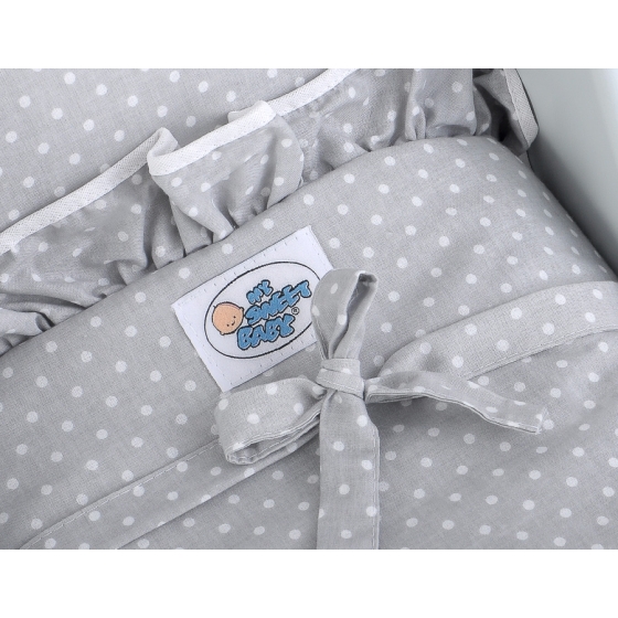 Wooden Doll Stroller Gray-White -535