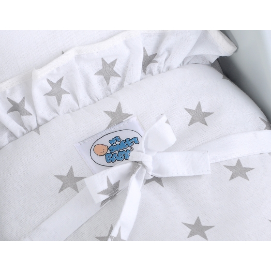 Wooden Doll Stroller Gray-White -740